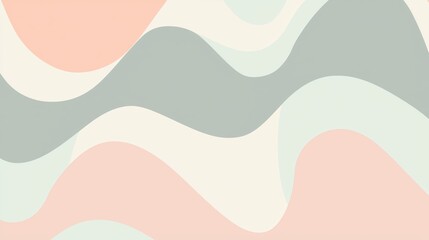 Blending soft pastel colors seamlessly, creating a calming and visually appealing abstract background featuring gentle wavy patterns that evoke serenity and tranquility
