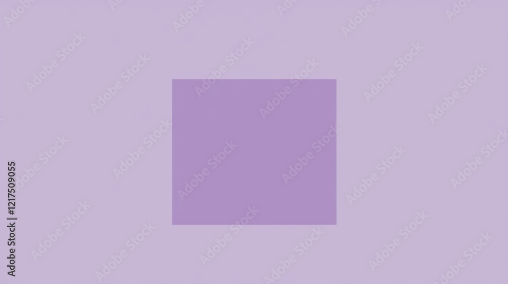 Poster minimalist abstract composition featuring a purple square placed centrally on a pastel purple backgr