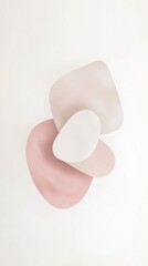 Pastel pink and white shapes are creating an overlapping design on a textured background, offering a minimalist and modern aesthetic perfect for various design projects