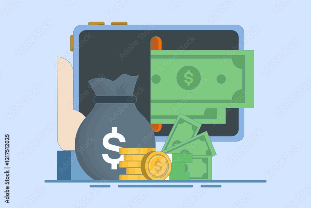 Poster online transaction concept. mobile payment and online payment via mobile phone. secure transaction a