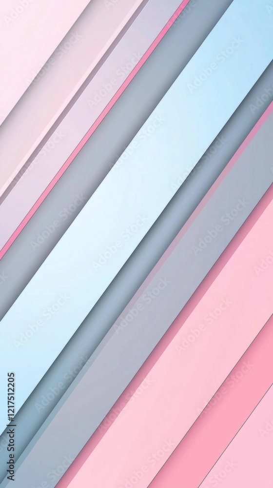 Poster soft pastel colors blend seamlessly in diagonal stripes, creating a soothing and visually appealing 