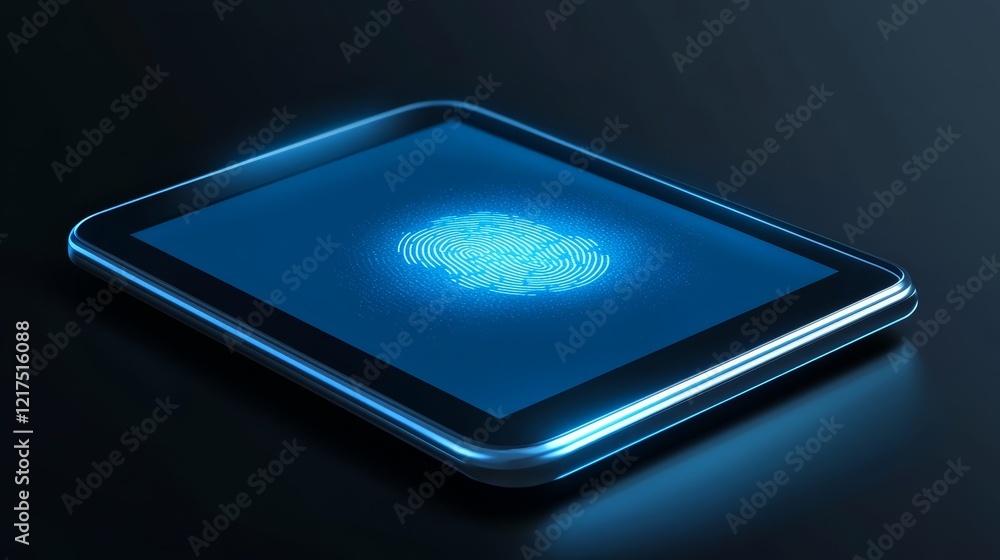 Poster tablet fingerprint security, ensuring data protection and access control in the digital age