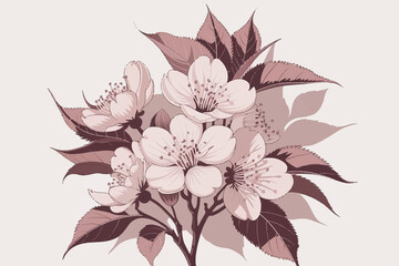 Fototapeta premium hand drawn flower