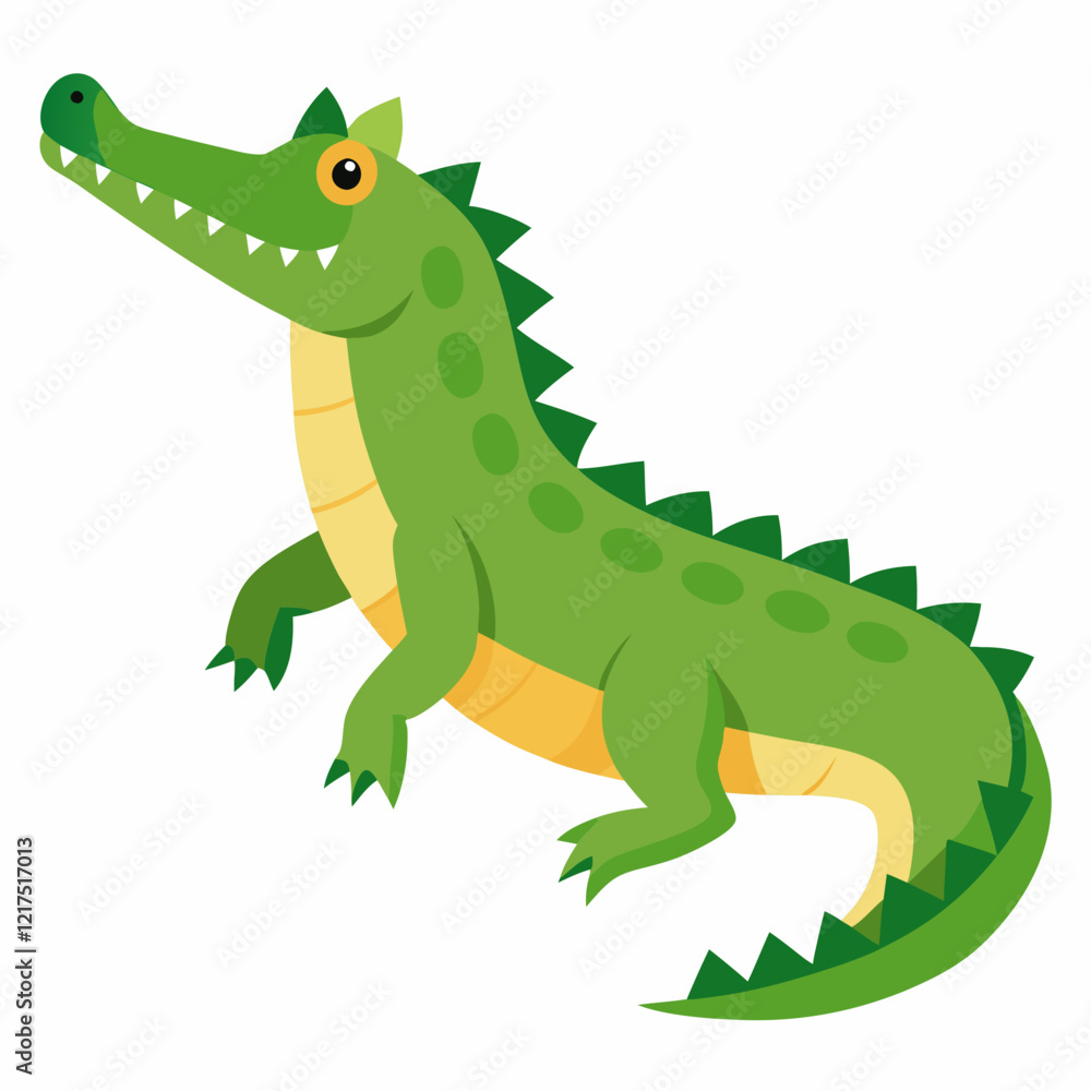 Wall mural crocodile with a smile vector