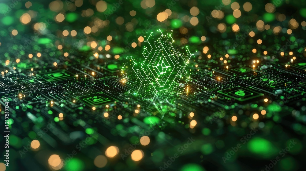 Poster digital network green technology data processing system