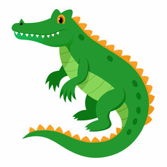 Naklejka premium cartoon crocodile with a smile