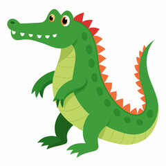 Naklejka premium crocodile with a smile vector