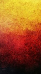 Obraz premium Scratched surface with a gradient from yellow to black, passing through shades of orange and red, creates an abstract background with a textured and warm appearance