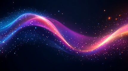 Fototapeta premium Abstract Cosmic Wave of Light and Color