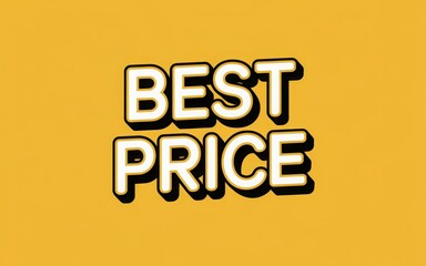 Best Price Graphic with Bold White Text on Yellow Background