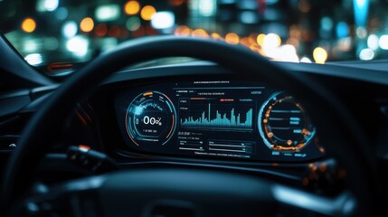 Closeup of a digital dashboard b with realtime data analytics displaying metrics on production speed and inventory levels exemplifying the responsiveness to changing customer preferences.