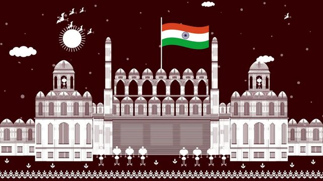 Happy Republic Day and happy Independence Day, red fort marching band