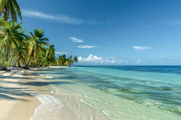 beach with palm trees
