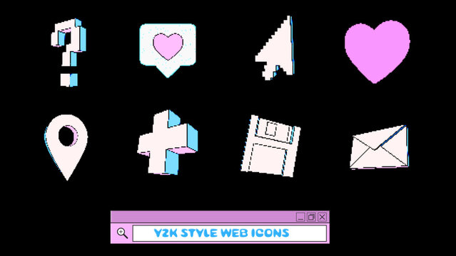 y2k Style Web Icons