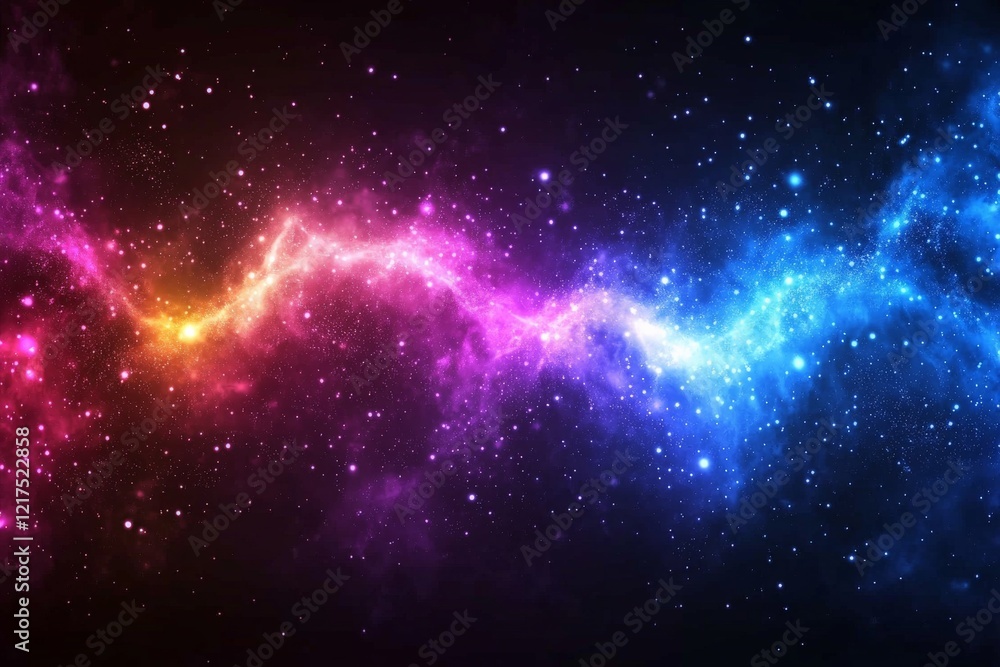 Aufkleber stunning cosmic nebula displaying vibrant colors and intricate patterns in a vast expanse of outer s