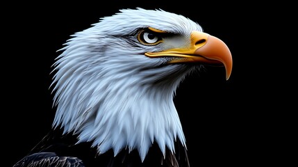 Obraz premium Majestic Bald Eagle Head and Neck Profile