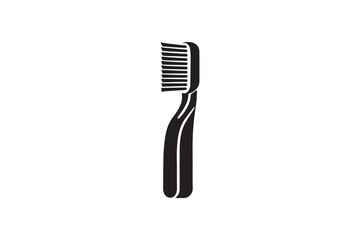 black-and-white simple tooth brush vector silhouette 