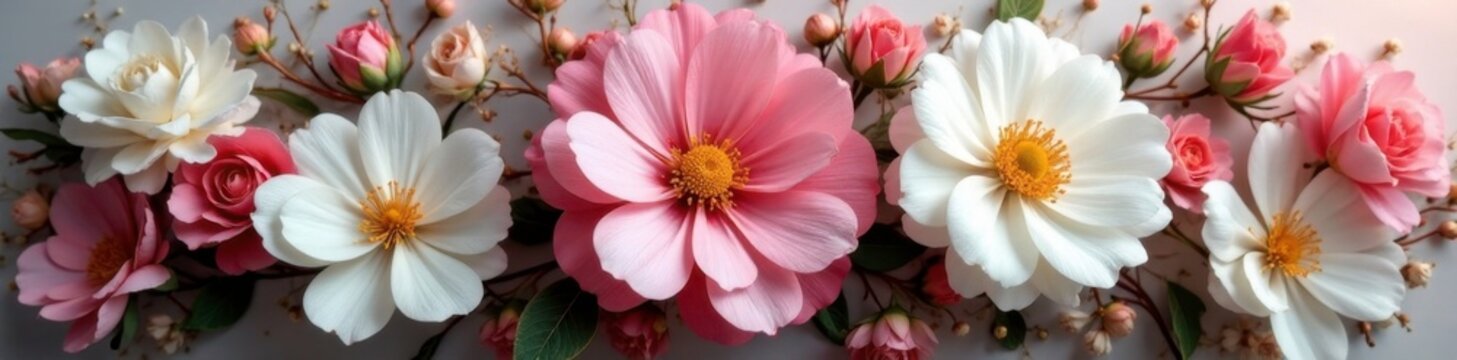 Florero de metal con rosas blancas secas en un espacio, florero, decoracion