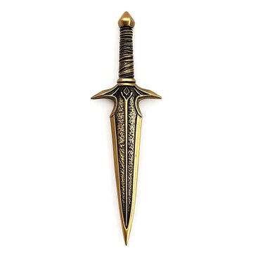 recommend clip art: Arrow dagger gold on white background