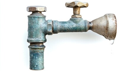 Leaking Old Water Faucet: A Study in Rustic Decay