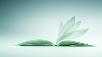 A tranquil escape, book and leaf unite in captivating display of nature's beauty the pursuit of knowledge