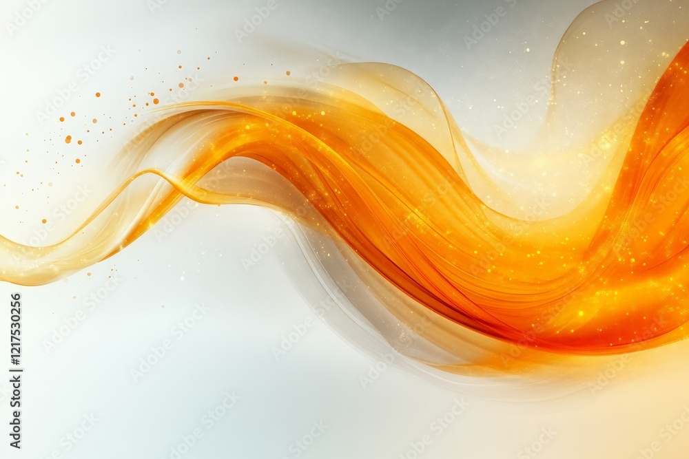 Poster vibrant swirls of orange hues create a dynamic and flowing abstract design against a soft backdrop