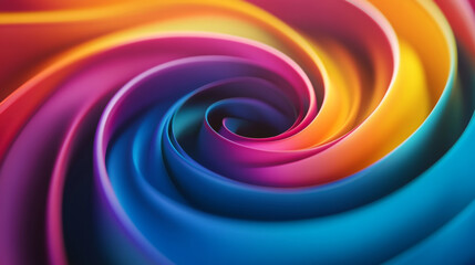 Dynamic Colorful Liquid Abstract Background, Swirling Rainbow Ribbons