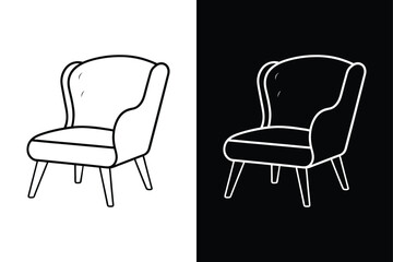 Armchair-41-paimio chair icon vector on White Background ,Vector Art Illustration on white background.