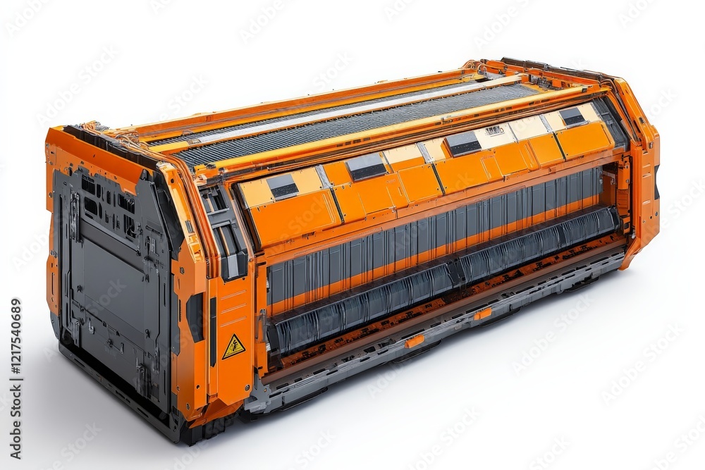 Poster high-tech equipment displayed in a futuristic design for advanced industrial processes in a modern s