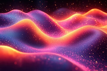 Obraz premium Abstract waves of light and color create a vibrant, dynamic visual effect.