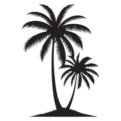 Palm tree silhouette vector design