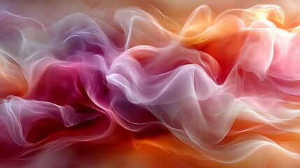 Obraz premium Abstract Flowing Fabric Hues Of Red White And Orange