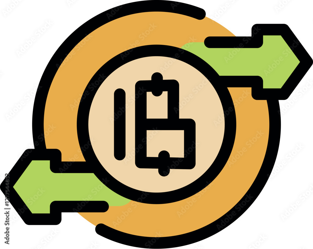 Poster circular economy promoting resource efficiency and waste reduction through continuous reuse and recy