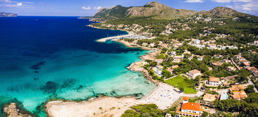 Mallorca (Majorca) Balearic island of Spain. Best scenic beaches - Sant Pere in northern part....
