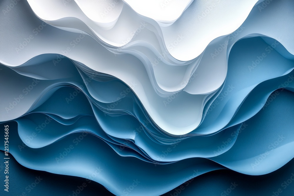 Aufkleber waves of layered paper create a captivating visual representation of movement and texture in a desig