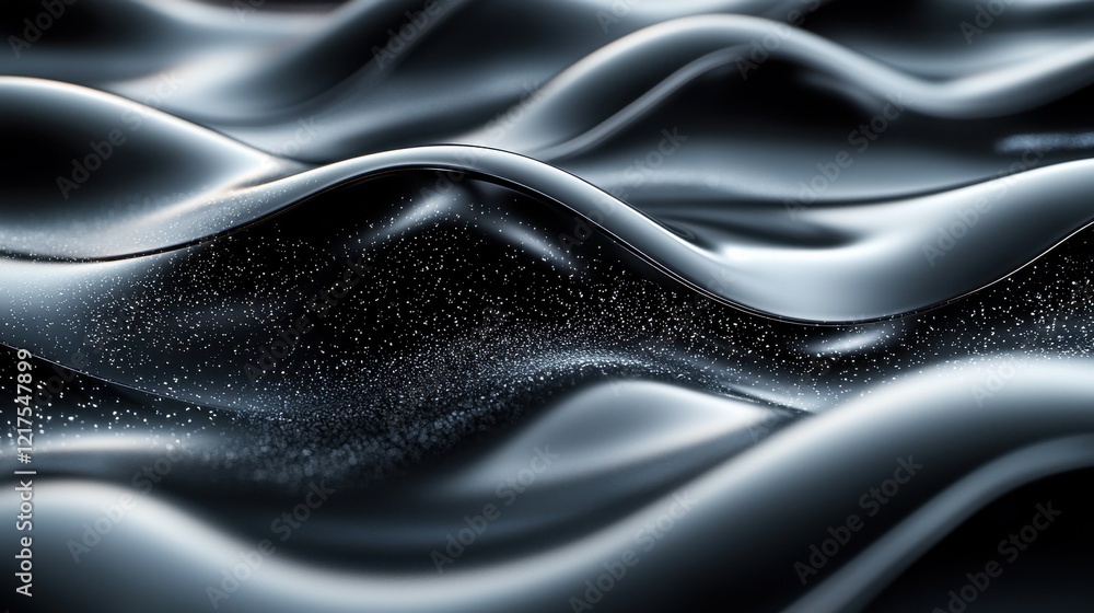 Poster fluid overlay textures flowing in waves abstract black environment digital art perspective