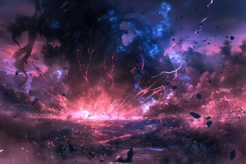 Celestial Being Disintegrates Amidst Cosmic Debris