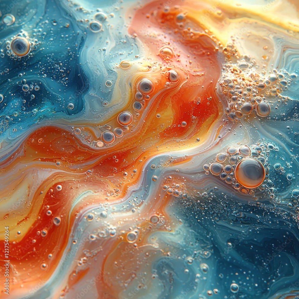 Aufkleber fluid overlay event hypnotic gradient textures in vibrant colors abstract art studio environment clo