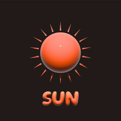 3d inflate sun background design