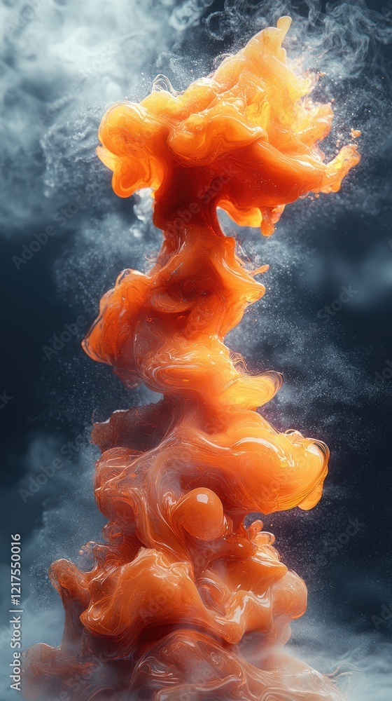Poster dynamic fluid overlay fusion abstract studio liquid textures dark environment close-up view hyper re