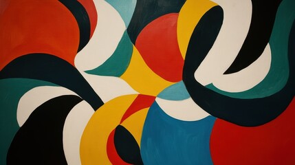 Abstract Colorful Swirling Paint Canvas Artwork