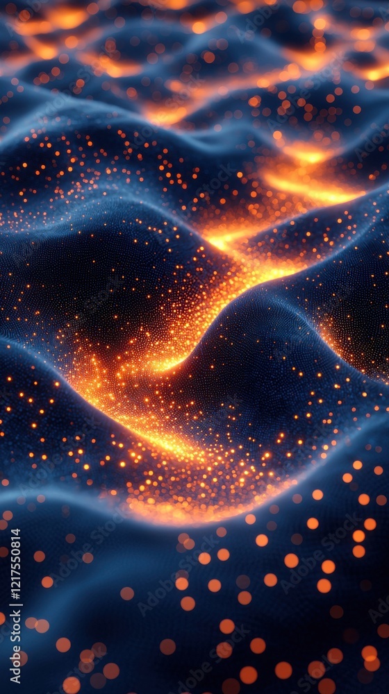 Aufkleber dynamic fluid overlay of futuristic textures and details in hyper- waves