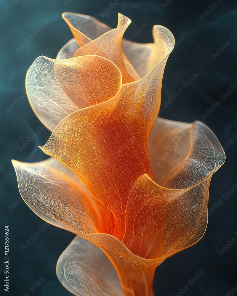 Poster fluid overlay of flowing gradients and textures in abstract forms studio digital art creative close-