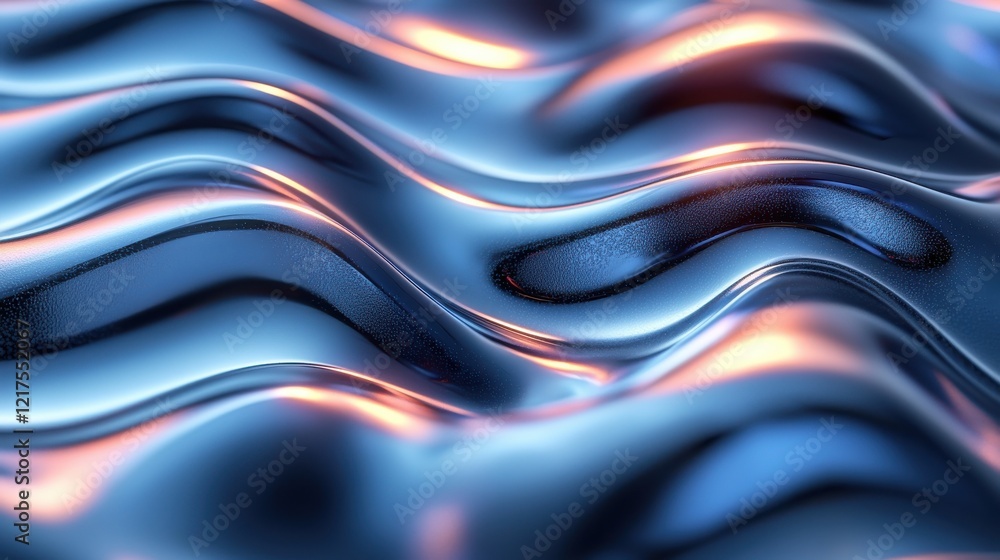 Poster flowing textures and details of fluid overlay abstract environment - close-up view