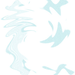 An abstract transparent psychedelic wavy spiral shape design element overlay.