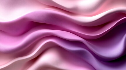 Fototapeta premium Abstract Pink and Purple Draped Fabric Waves