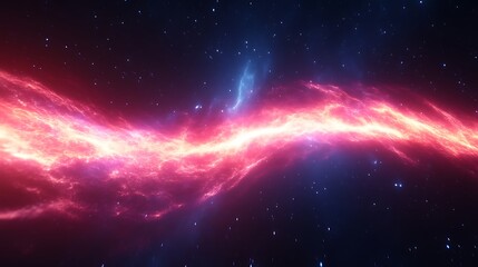 Celestial River of Fiery Cosmic Energy Flows Through Space