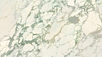  A high-resolution texture of white Italian marble with delicate green veins, generative ai