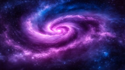 Cosmic Swirl Nebula Purple and Blue Hues
