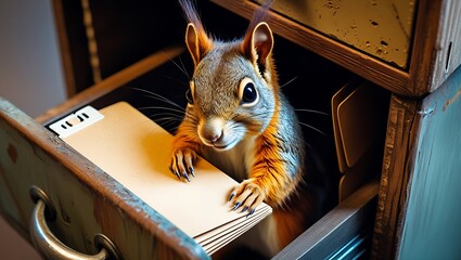 squirrel in the office
